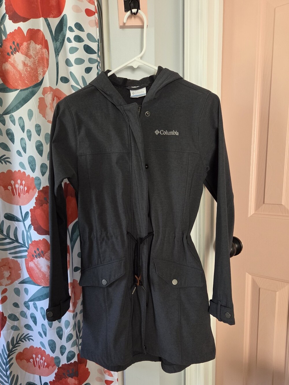 Columbia Women's Charcoal Hooded Trench Coat